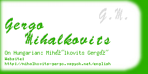 gergo mihalkovits business card